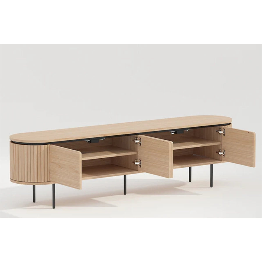 Comoda TV maro din lemn 200 cm Atelier