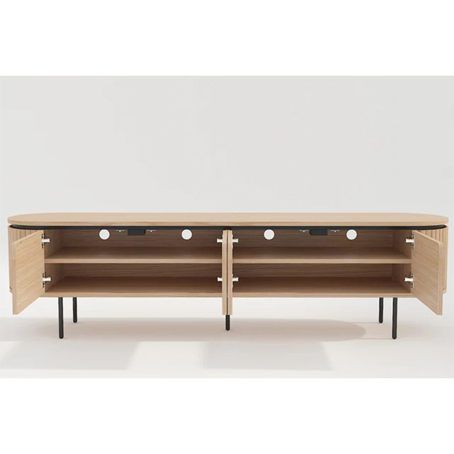 Comoda TV maro din lemn 200 cm Atelier