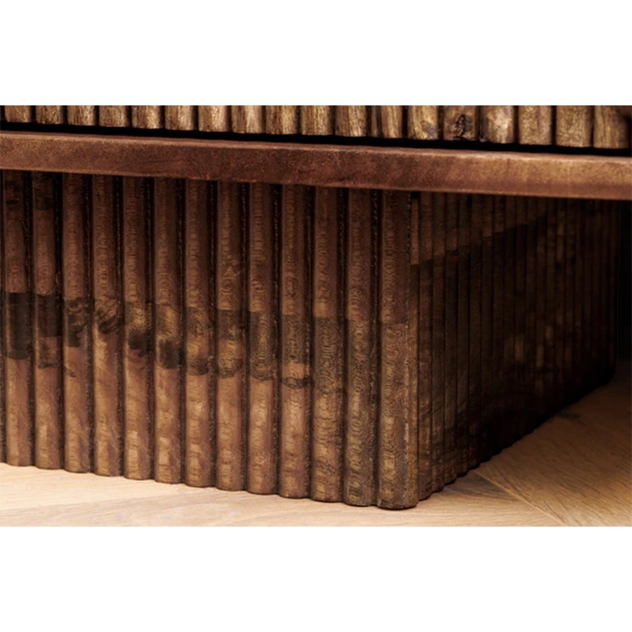 Comoda TV maro din lemn de mango 200 cm Art Deco