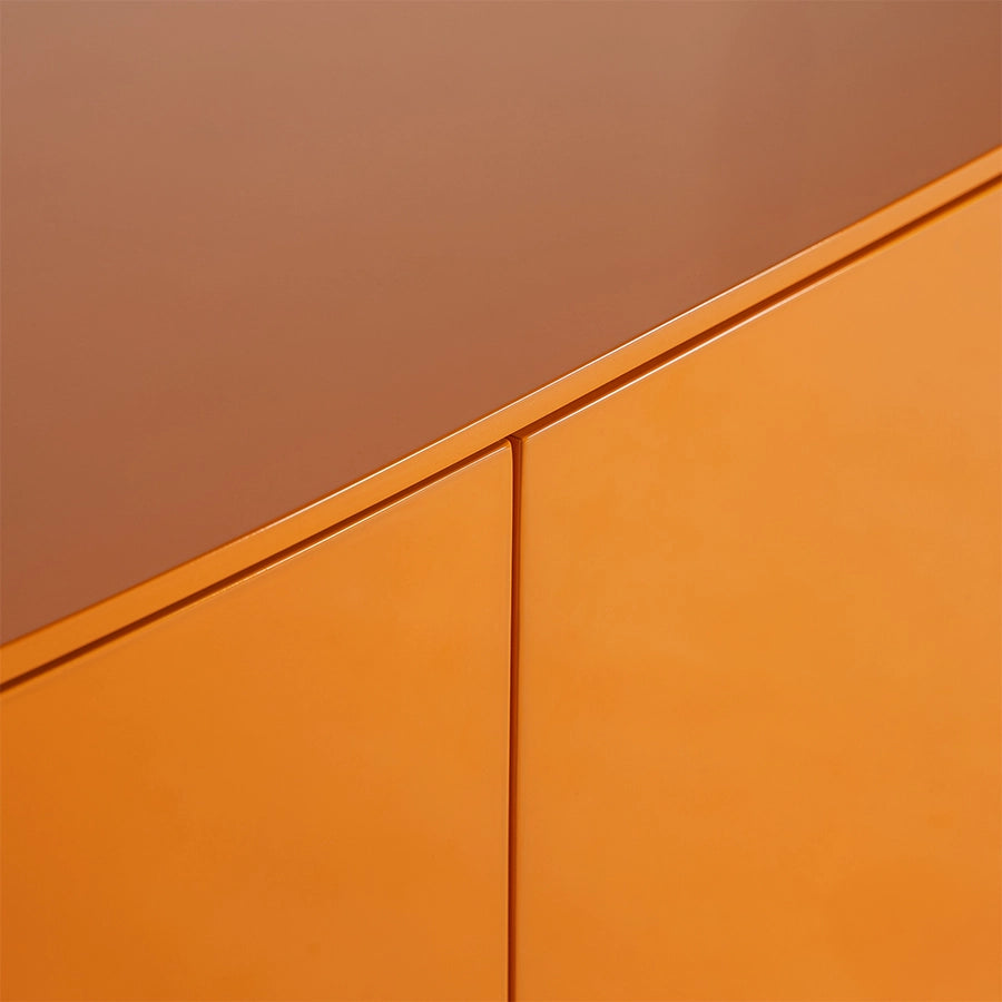 Comoda TV orange din lemn Mirkov Vical