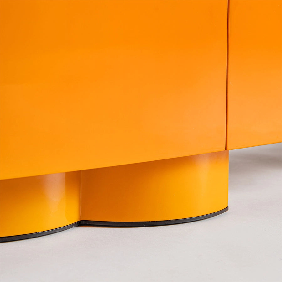 Comoda TV orange din lemn Mirkov Vical