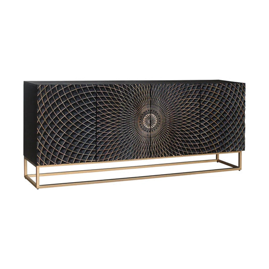 Comoda neagra din lemn Illusion 177 Poetic