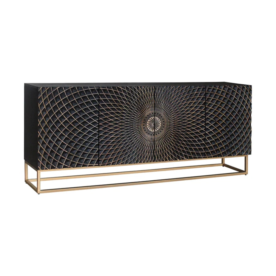 Comoda neagra din lemn Illusion 177 Poetic