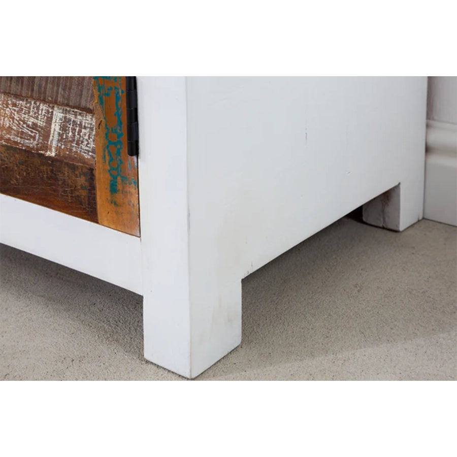 Comoda alba multicolora din lemn 160 cm Jakarta