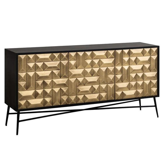 Comoda gold din lemn Tetro Richmond Interiors - Poetic Store