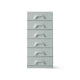 Comoda gri albastra cu 6 sertare Chest Overcast
