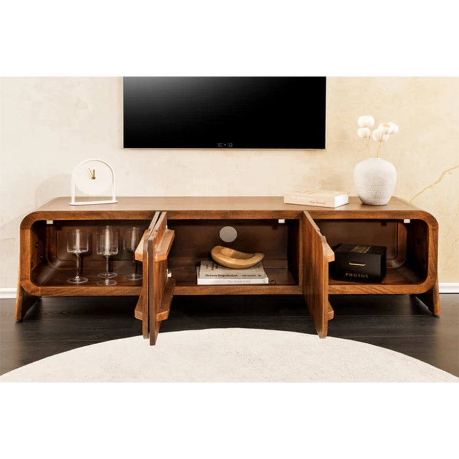 Comoda maro TV din lemn de mango 160 cm Brasil