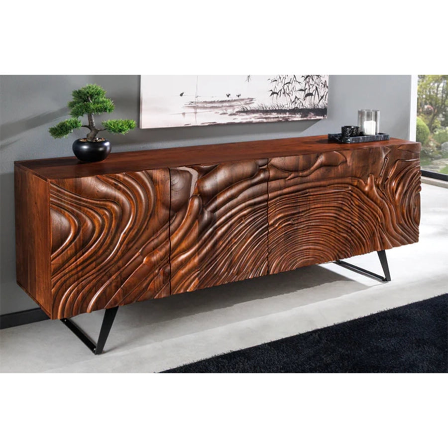 Comoda maro deschis din lemn 175 cm Fluid