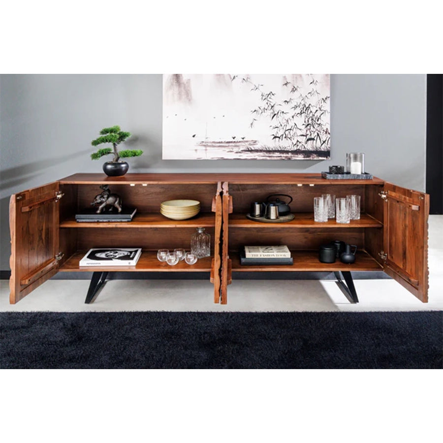 Comoda maro deschis din lemn 175 cm Fluid