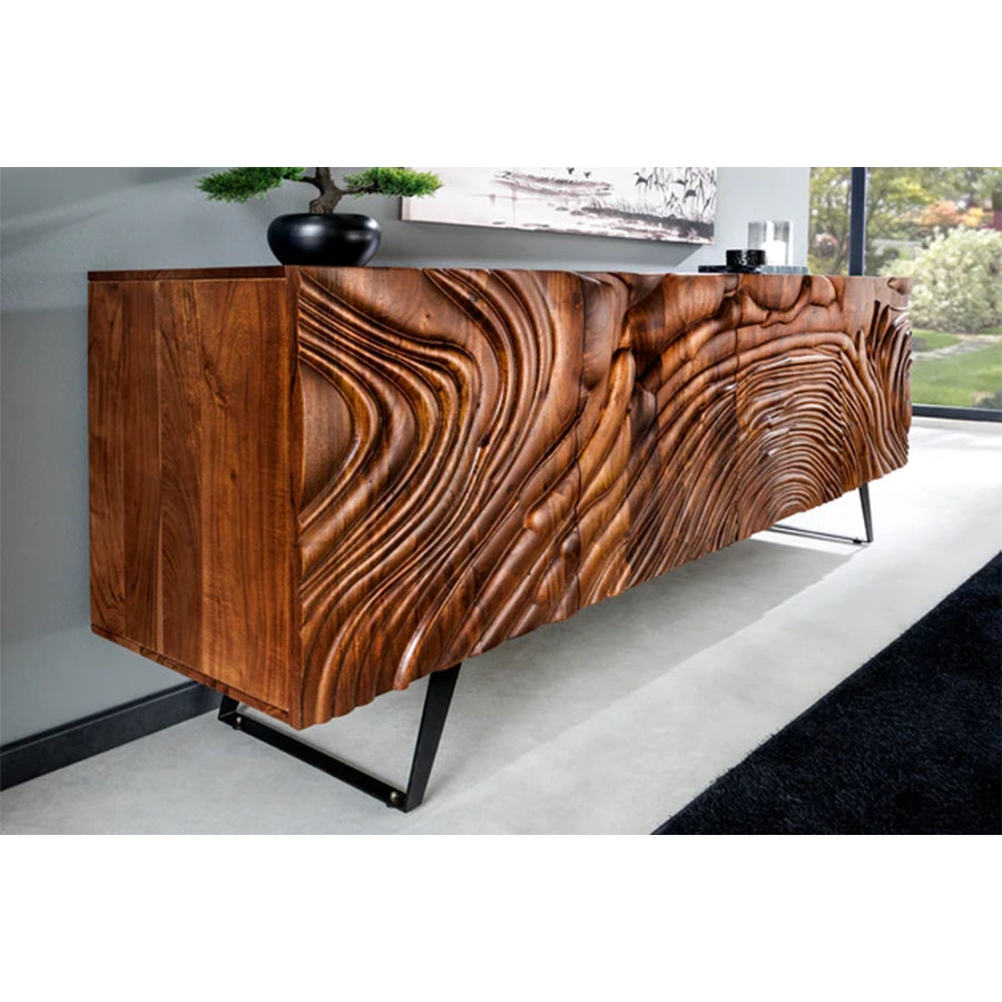 Comoda maro deschis din lemn 175 cm Fluid