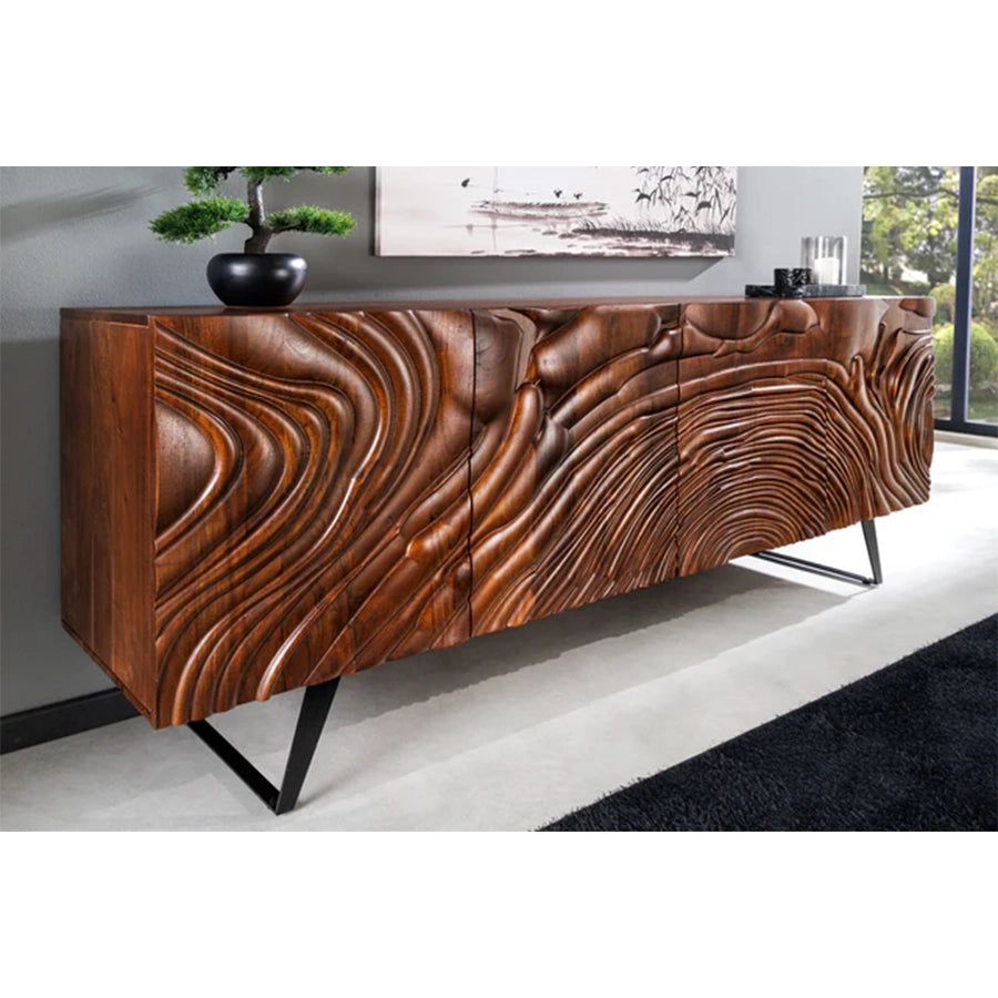Comoda maro deschis din lemn 175 cm Fluid