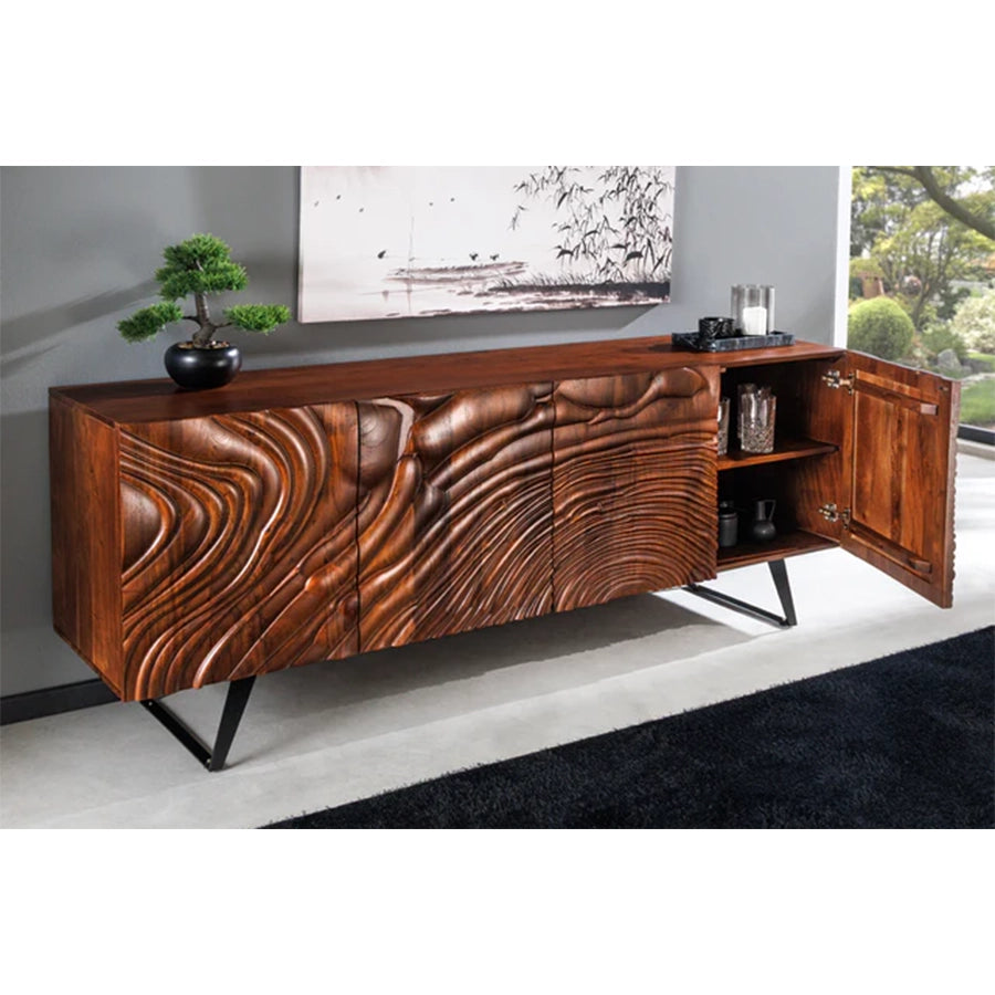 Comoda maro deschis din lemn 175 cm Fluid