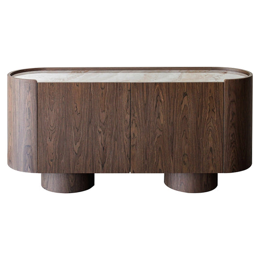 Comoda maro din MDF si ceramica 160 cm Callahan