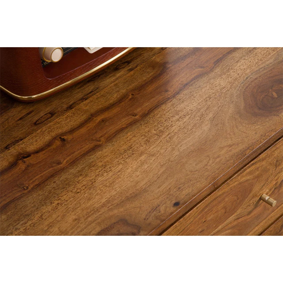 Comoda maro din lemn 145 cm Mystic Living
