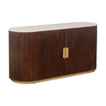 Comoda maro din lemn cu blat de marmura 120 cm Gatsby