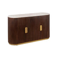 Comoda maro din lemn cu blat de marmura 140 cm Gatsby