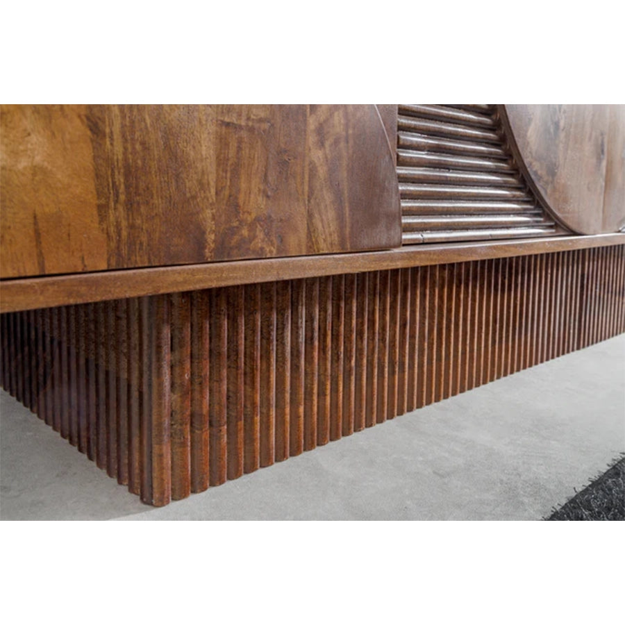 Comoda maro din lemn de mango 170 cm Art Deco