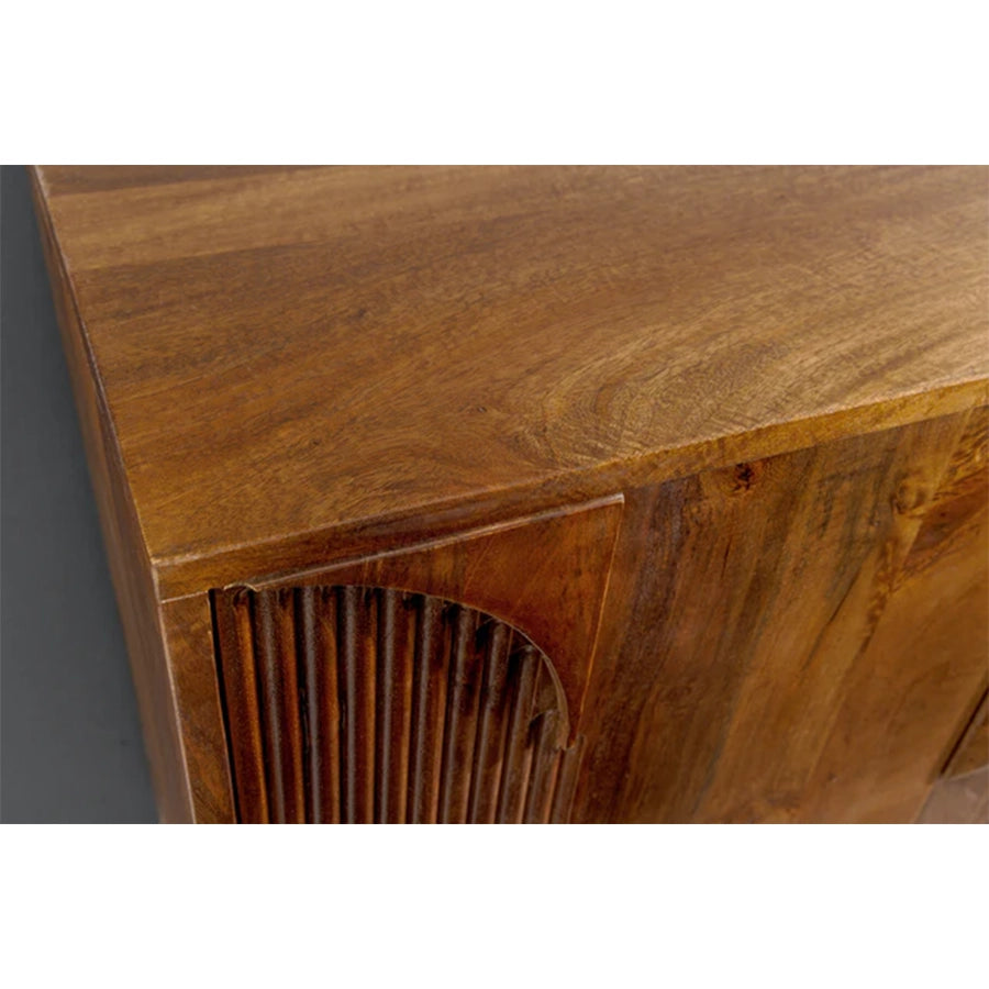 Comoda maro din lemn de mango 170 cm Art Deco