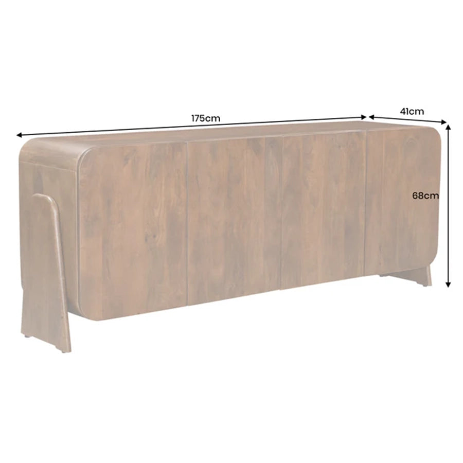 Comoda maro din lemn de mango 175 cm Brasil