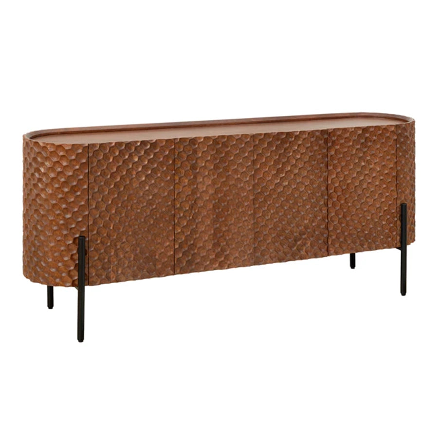 Comoda maro din lemn de mango 180 cm Adlon