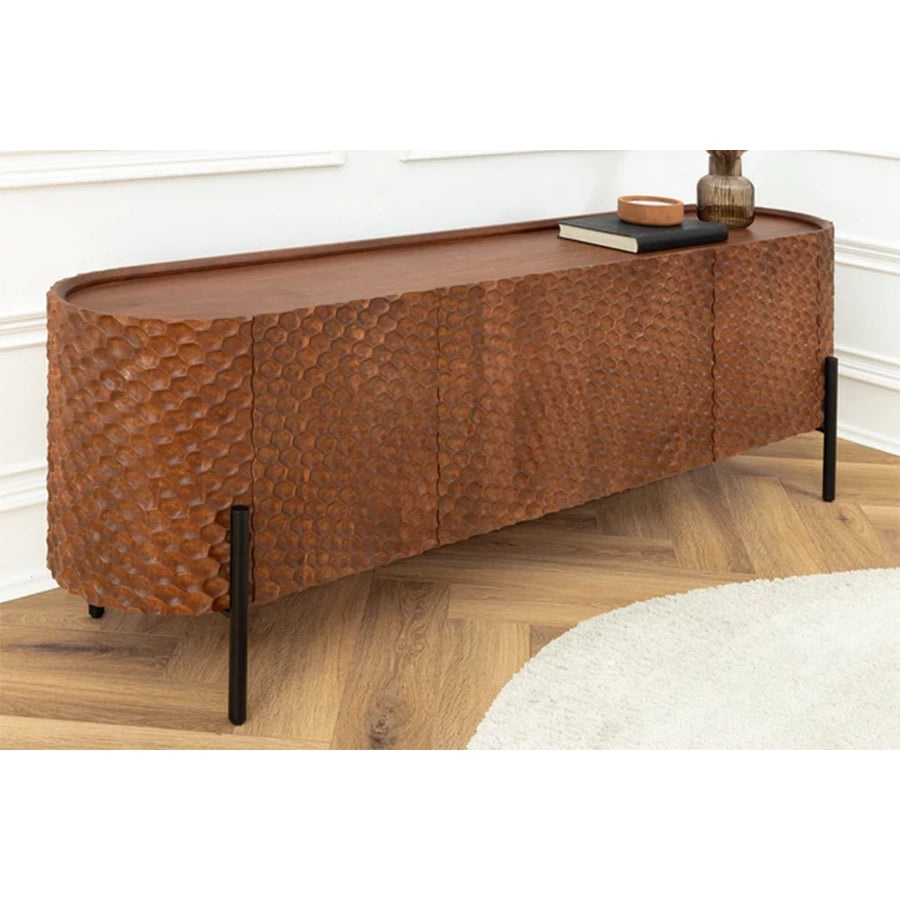 Comoda maro din lemn de mango 180 cm Adlon