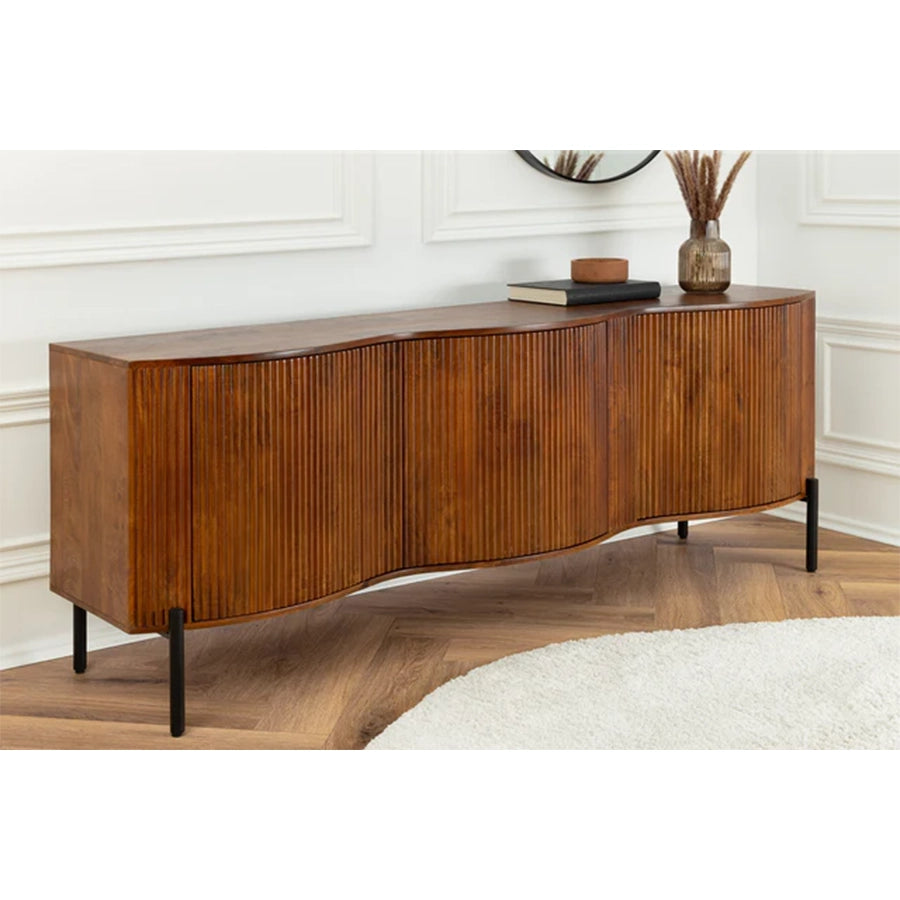 Comoda maro din lemn de mango 180 cm Grandeur