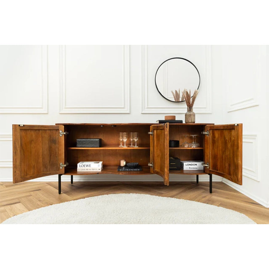 Comoda maro din lemn de mango 180 cm Grandeur