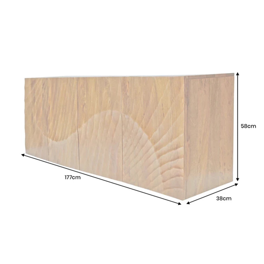 Comoda maro din lemn de mango 180 cm Scorpion