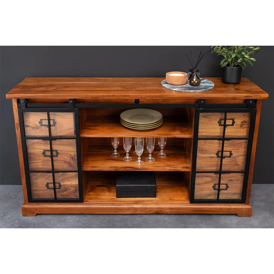 Comoda maro din lemn de salcam 150 cm Heritage