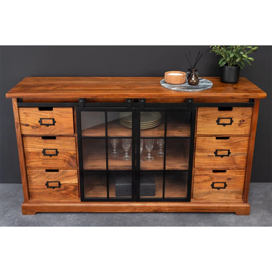 Comoda maro din lemn de salcam 150 cm Heritage