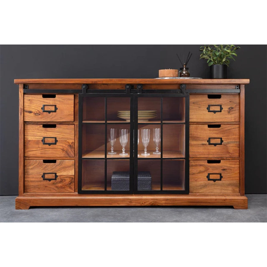 Comoda maro din lemn de salcam 150 cm Heritage