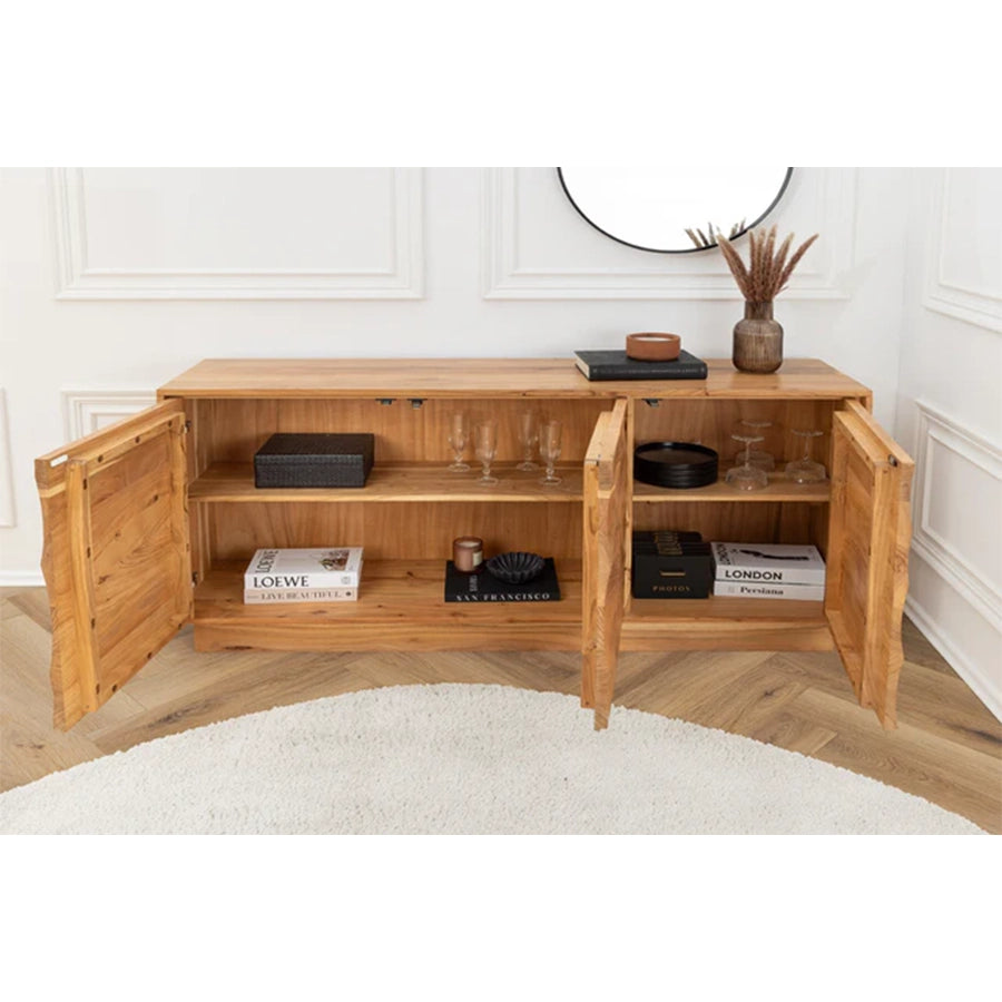 Comoda maro din lemn de salcam 160 cm Desert