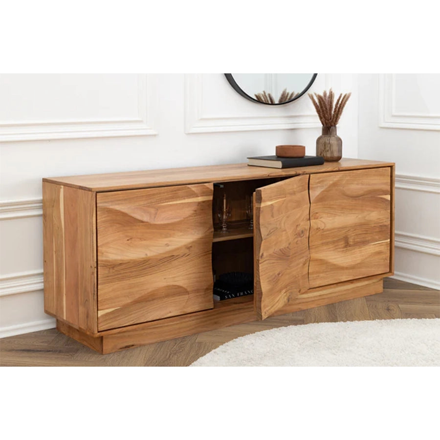 Comoda maro din lemn de salcam 160 cm Desert