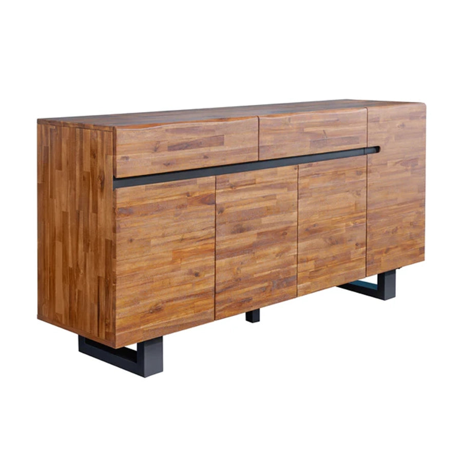 Comoda maro din lemn de salcam 170 cm Genesis