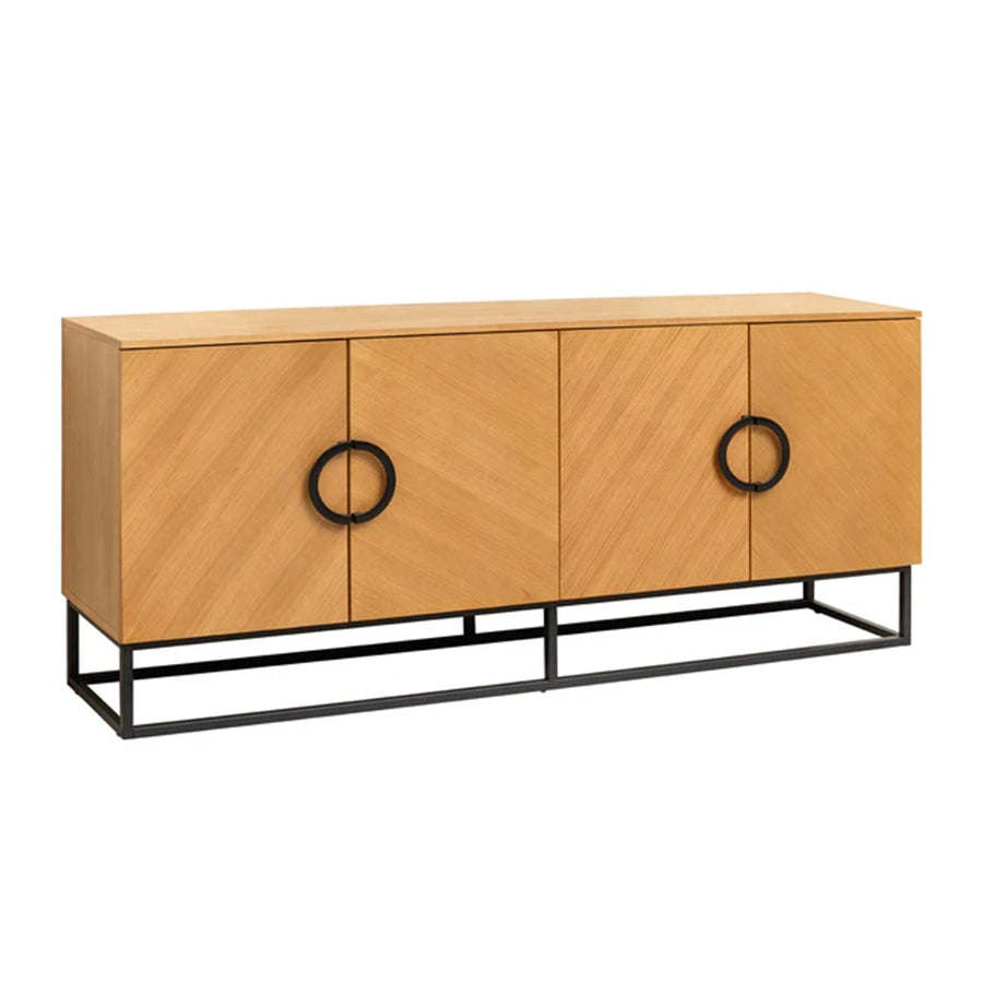 Comoda maro natur din lemn 180 cm Grandezza