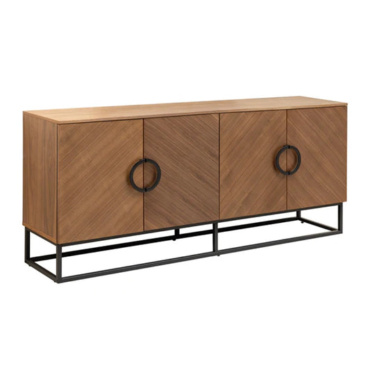 Comoda maro nuc din lemn 180 cm Grandezza