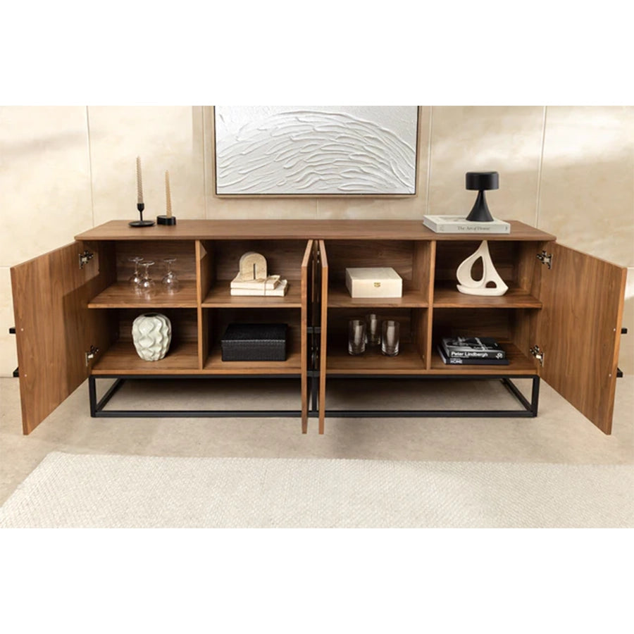 Comoda maro nuc din lemn 180 cm Grandezza