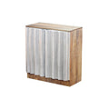 Comoda maro silver din lemn 75 cm Zalvero