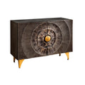 Comoda neagra din lemn 100 cm Golden Sunset