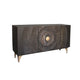Comoda neagra din lemn 140 cm Golden Sunset