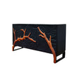 Comoda neagra din lemn 160 cm Forest
