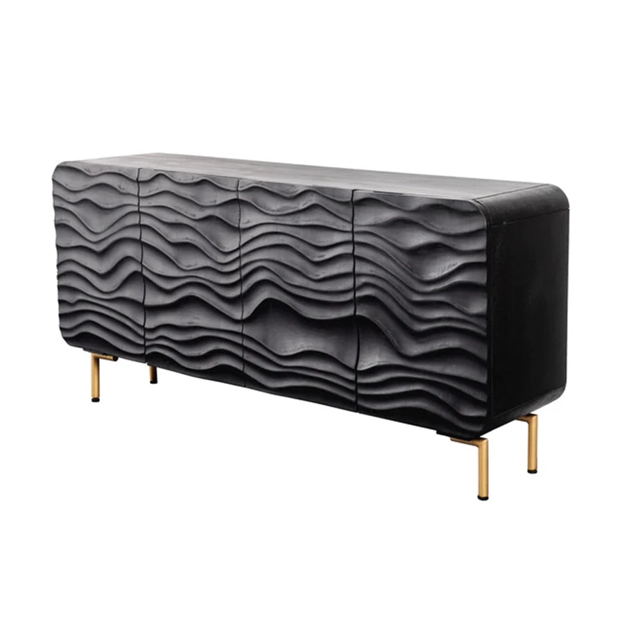 Comoda neagra din lemn Lagoon Invicta Interior