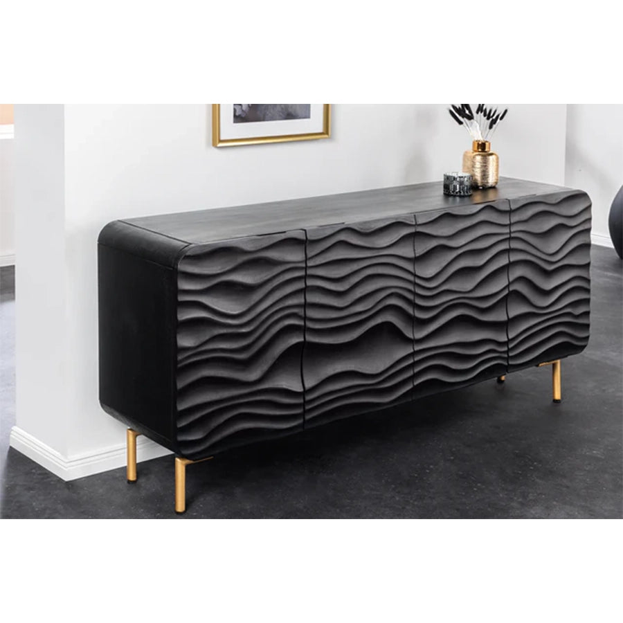 Comoda neagra din lemn Lagoon Invicta Interior