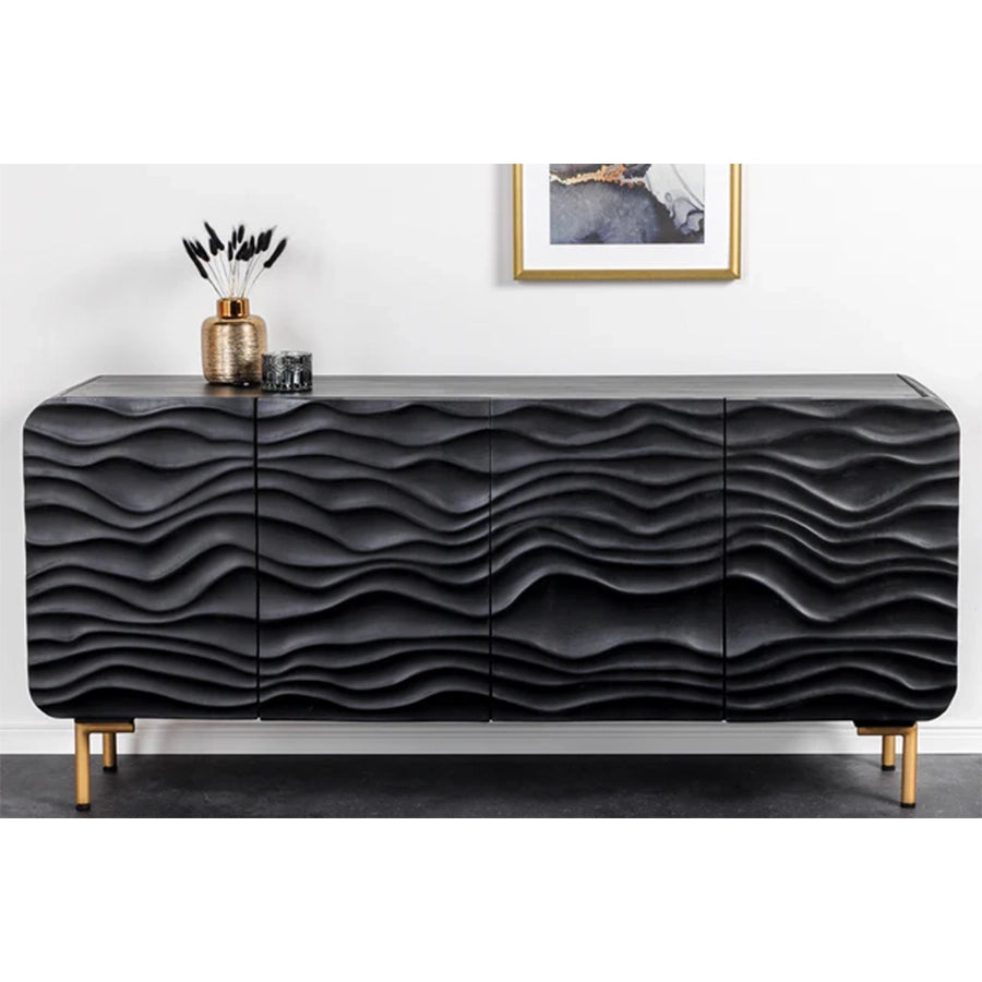 Comoda neagra din lemn Lagoon Invicta Interior
