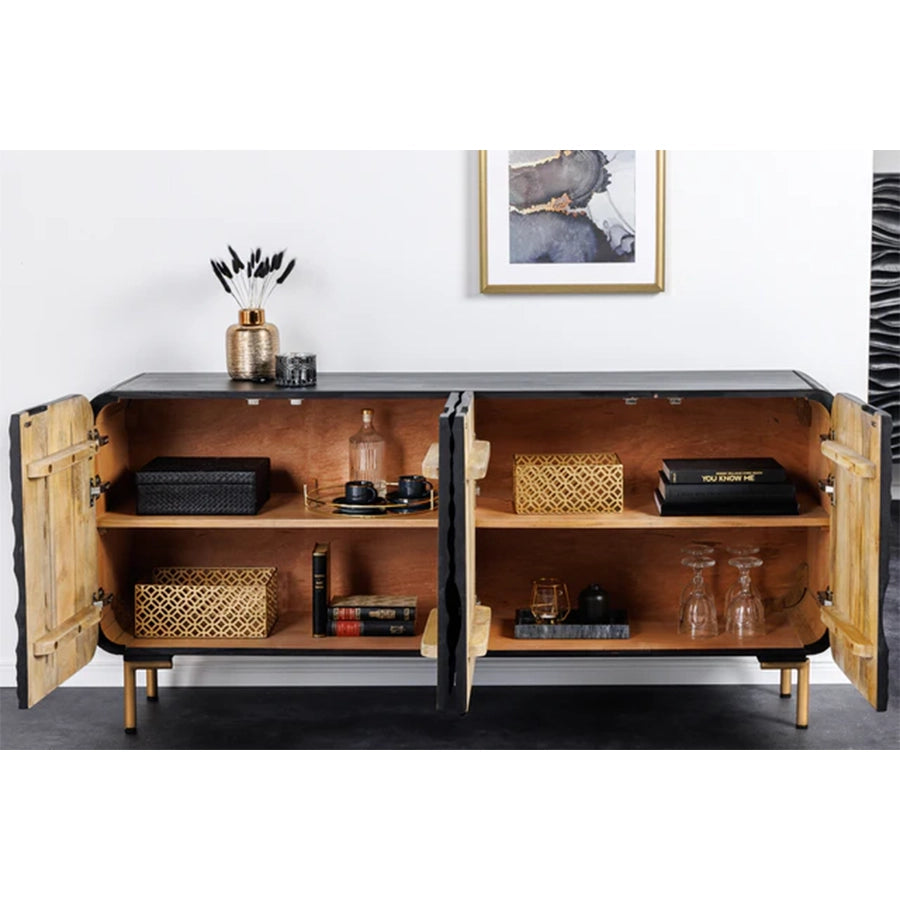 Comoda neagra din lemn Lagoon Invicta Interior