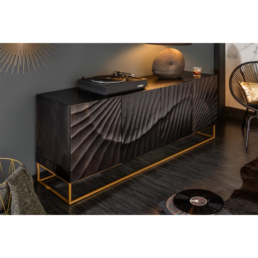 Comoda neagra din lemn Scorpion 177 Invicta Interior
