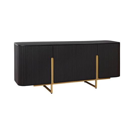 Comoda neagra din lemn de mango 160 cm Gatsby