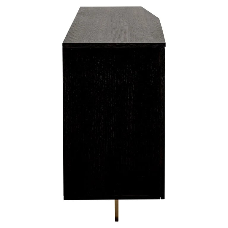 Comoda neagra gold din inox si MDF DAX