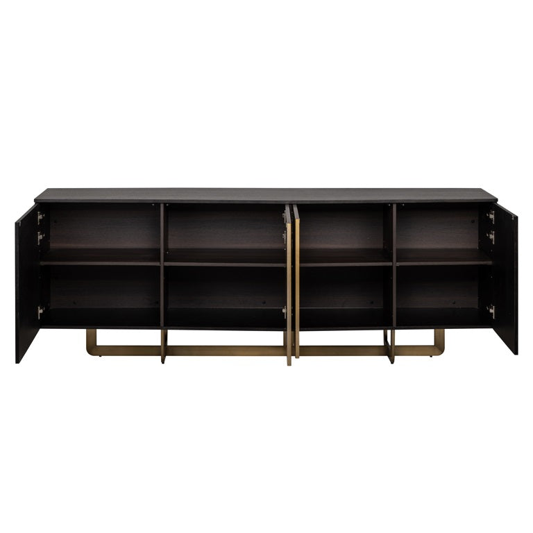 Comoda neagra gold din inox si MDF DAX