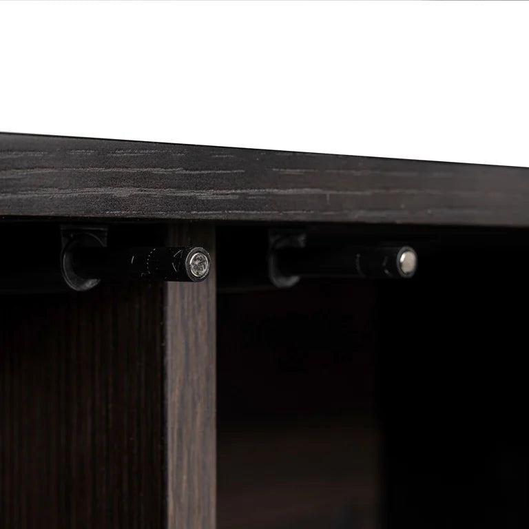 Comoda neagra gold din inox si MDF DAX